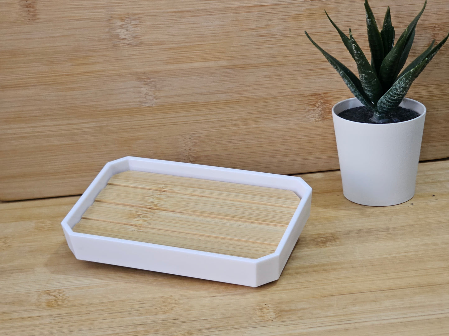 Jabonera rectangular blanca