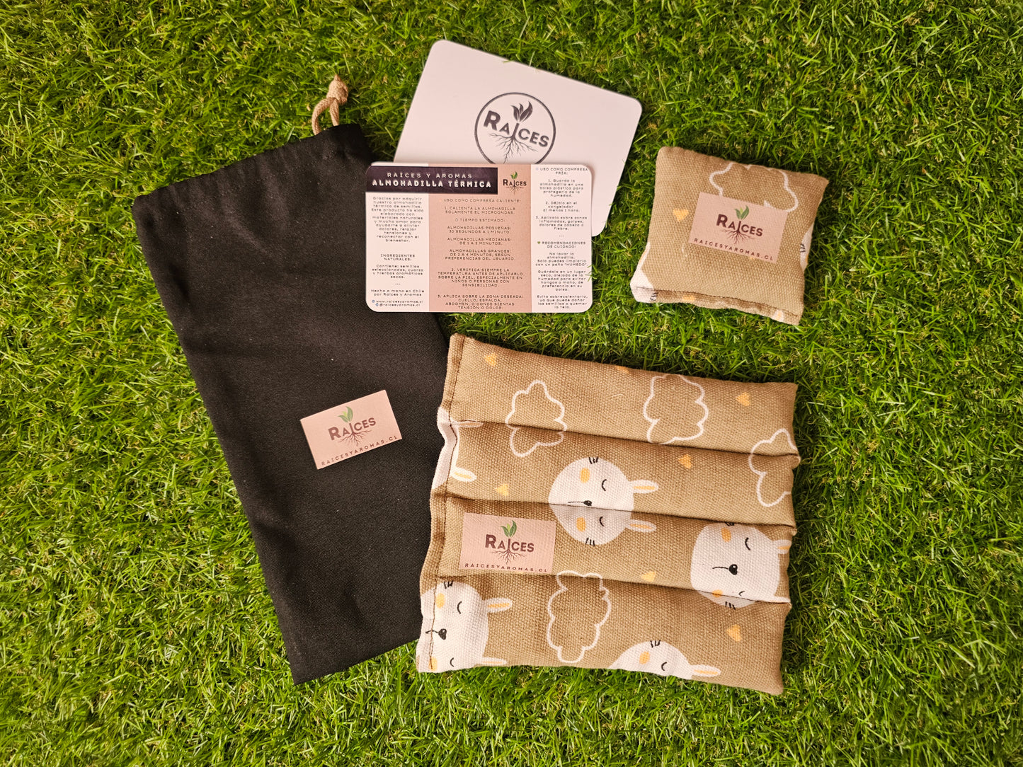 Pack Almohadillas Térmicas Infantiles  ESTAMPADO - Semilla y cuarzo