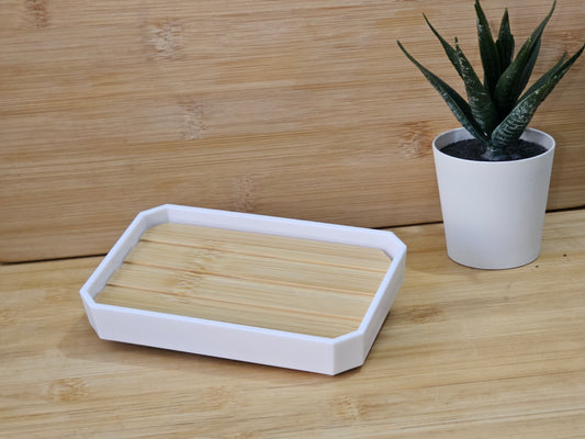 Jabonera rectangular blanca